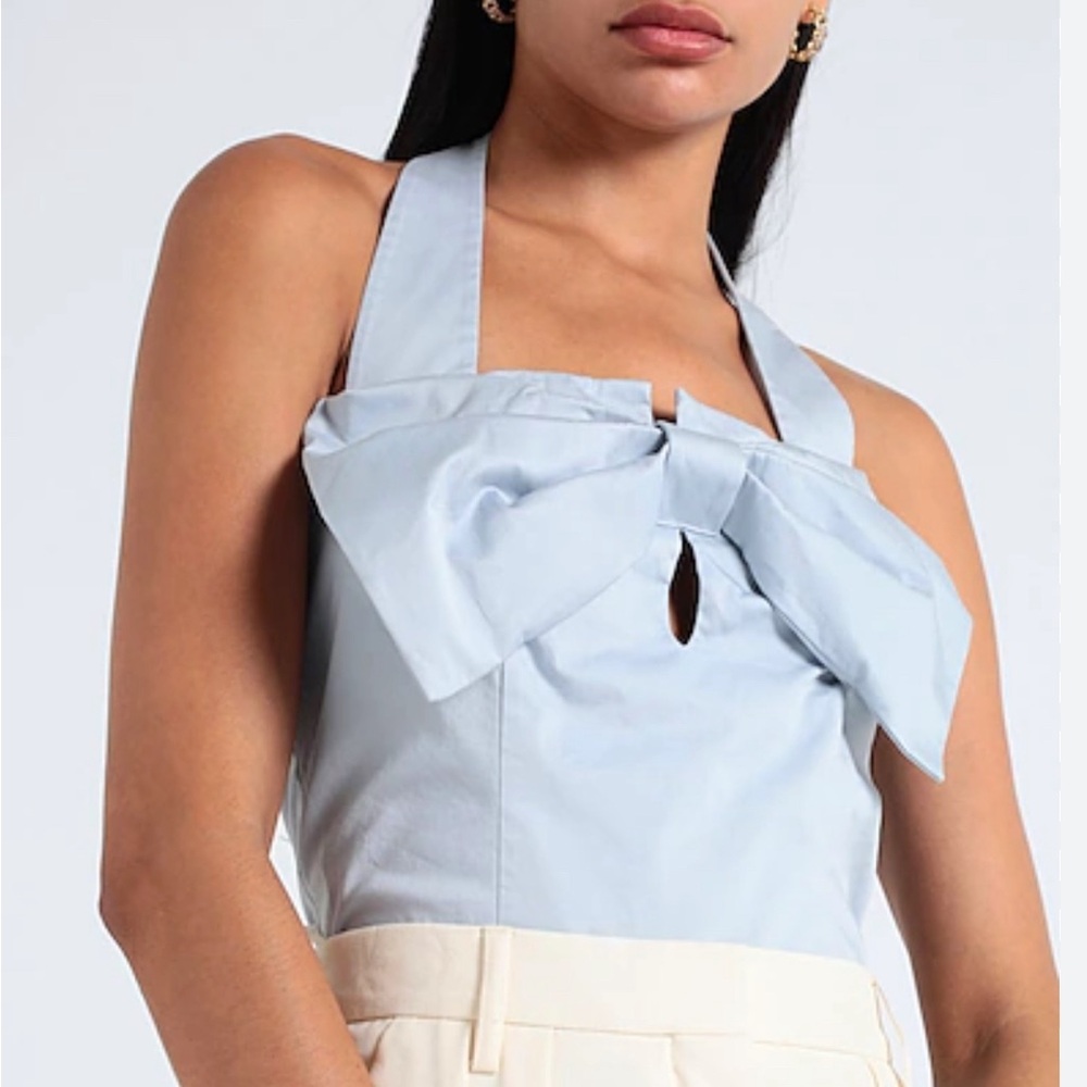 & Other Stories Halter Crop Bow Top